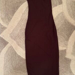 Babaton Contour Brown Mocha Midi Dress